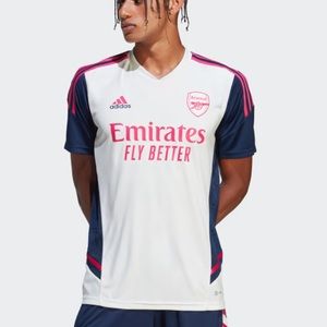 NWOT ADIDAS Arsenal 22/23 Condivo 22 Training Jersey (White/Navy) - Large